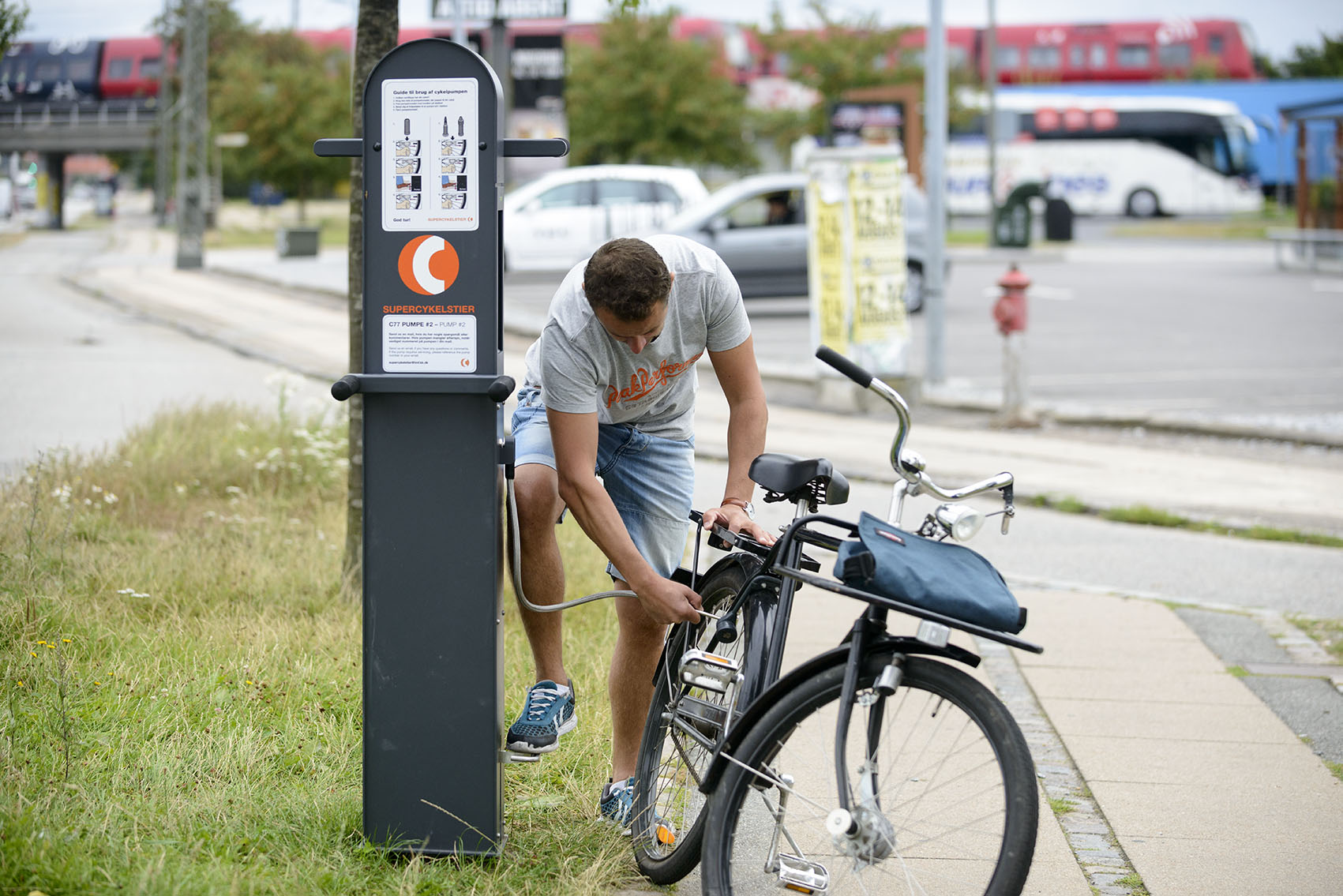 Bicycle Service Station in Copenhagen